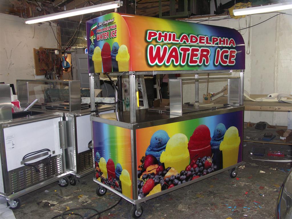Philadelphia Water Ice Rainbow Vending Cart Full View