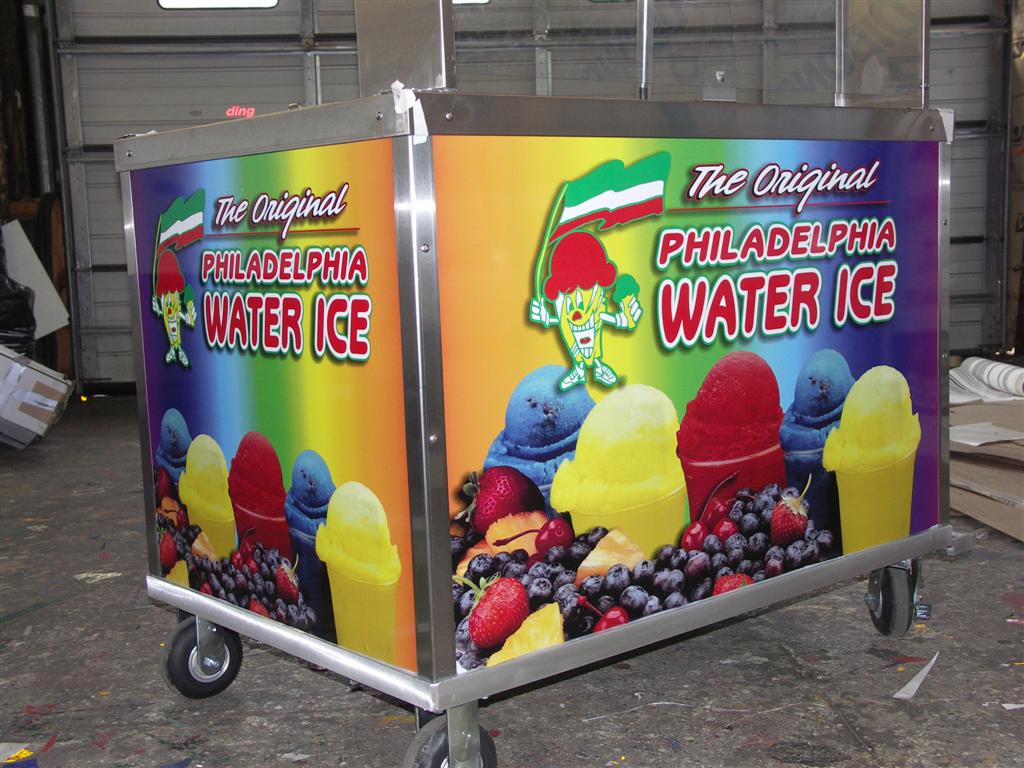 Philadelphia Water Ice Rolling Cart Corner View Workshop