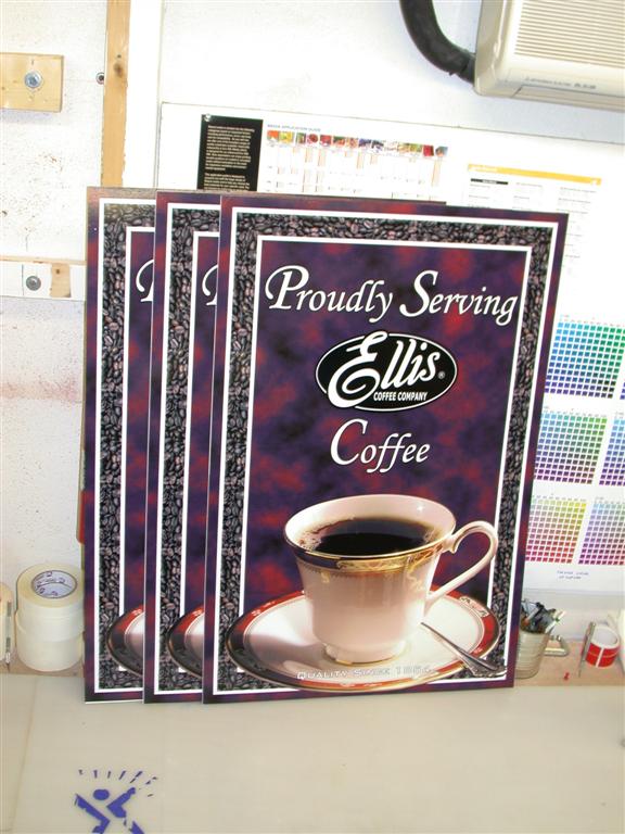 Proudly Serving Ellis Coffee Company Poster Signs