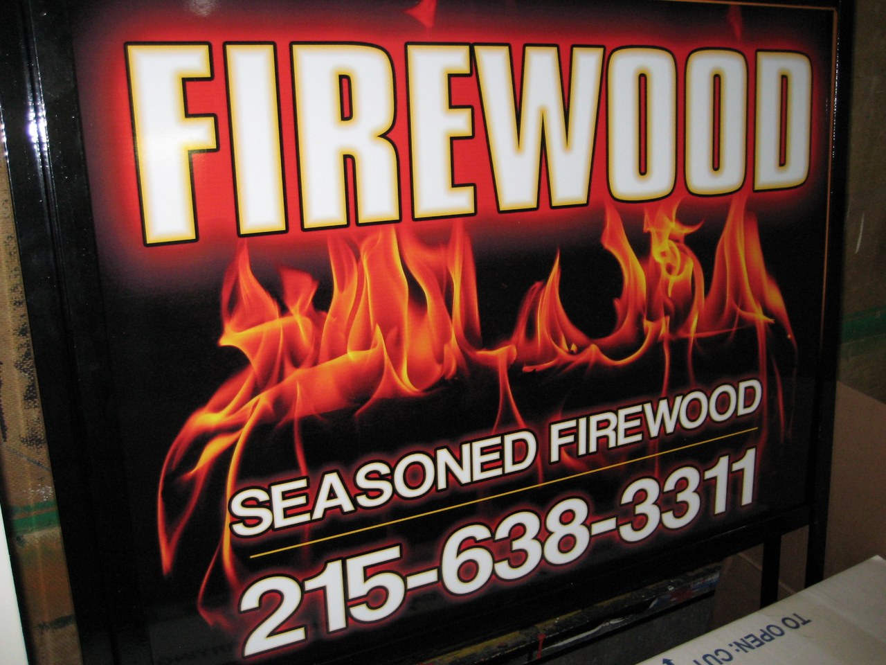 Seasoned Firewood Sign