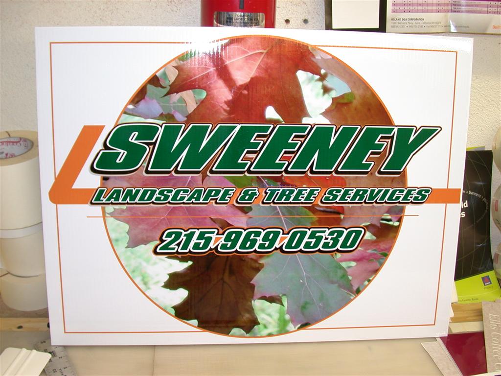 Sweeney Landscape And Tree Services Sign