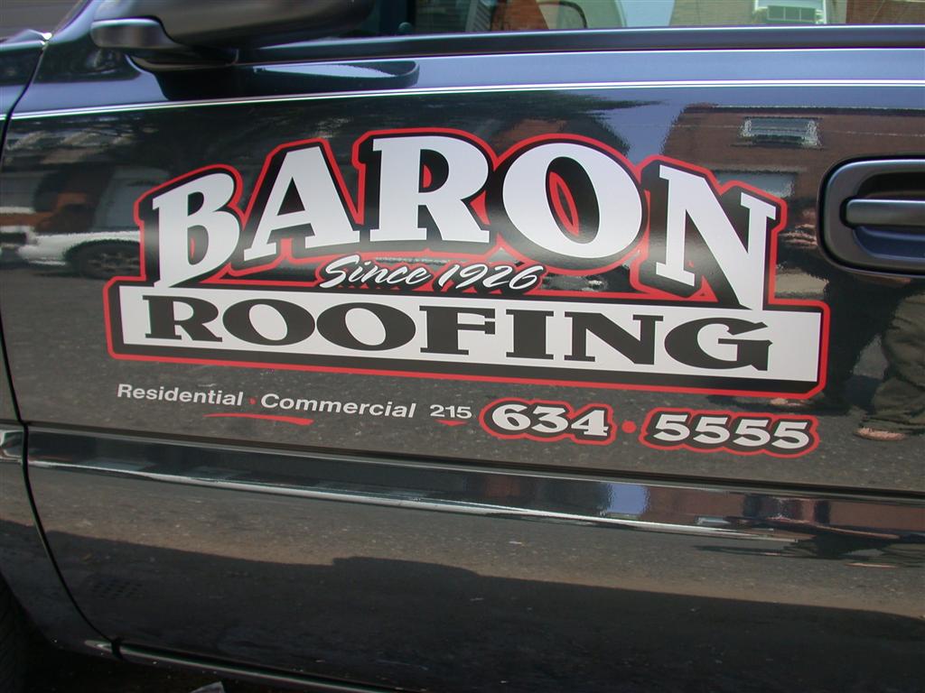 Baron Roofing Pickup Truck