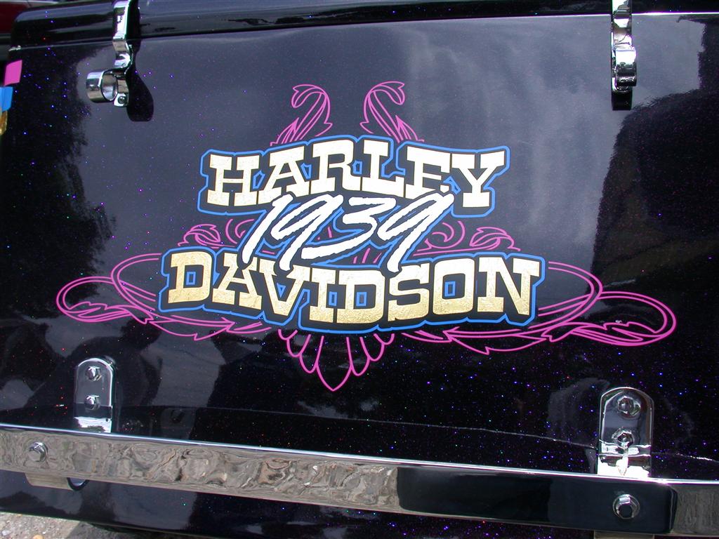 Harley Davidson Motorcycle Saddlebag Detail