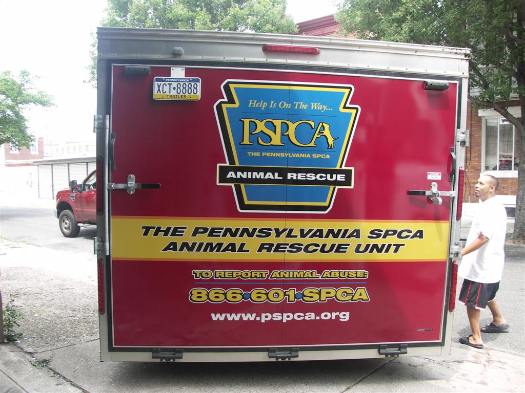PSPCA Animal Rescue Trailer Side
