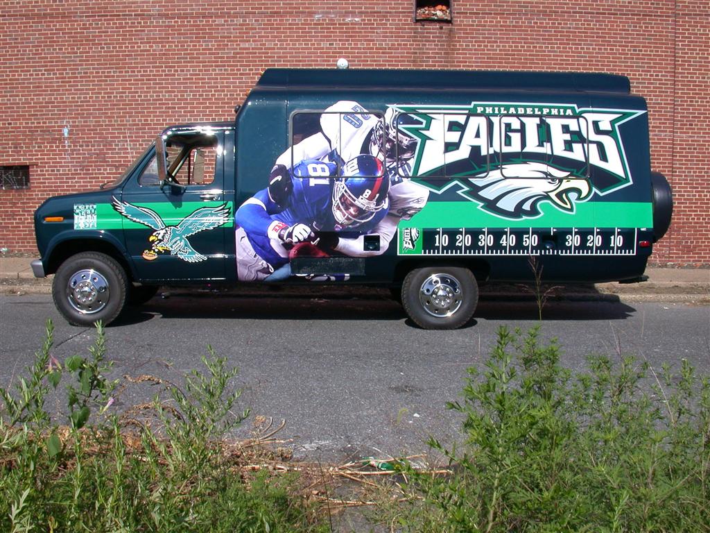 Philadelphia Eagles Box Van Left Side