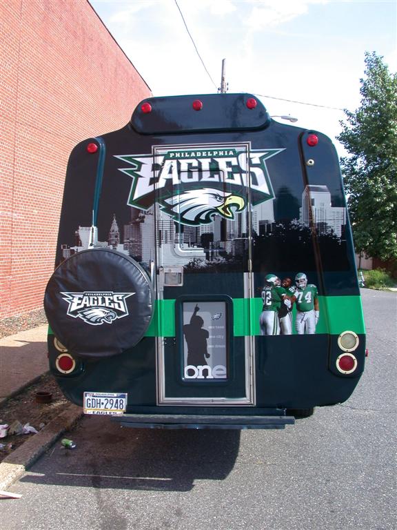 Philadelphia Eagles Box Van Rear
