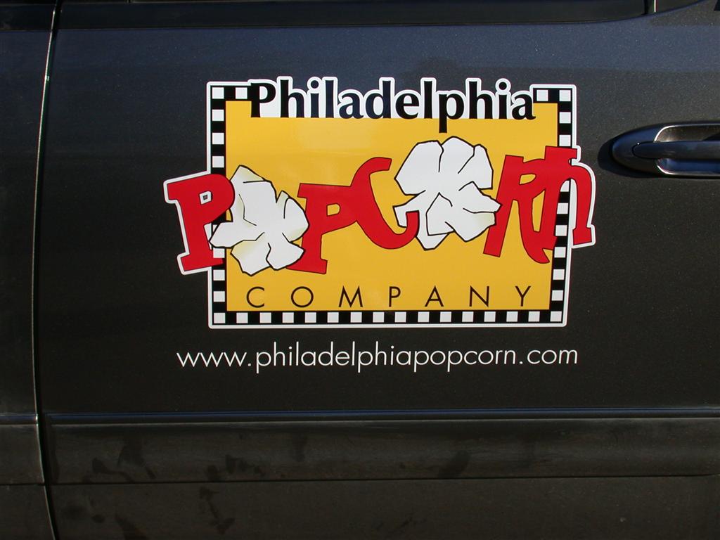 Philadelphia Popcorn Company Vehicle Door