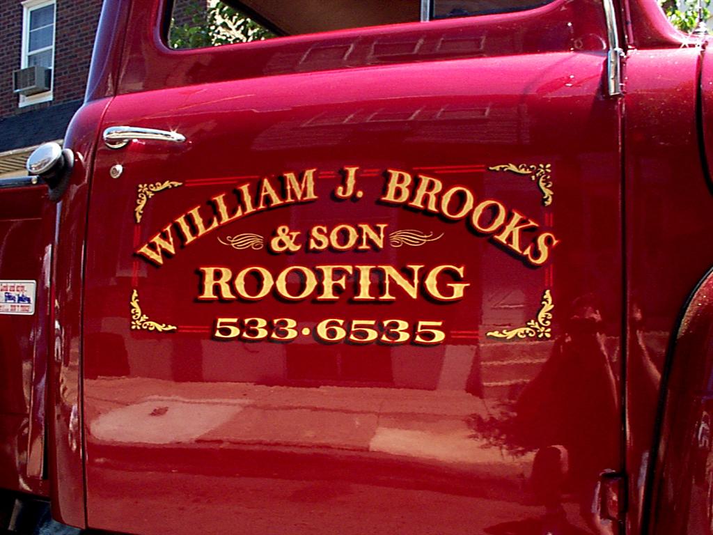 William J Brooks And Son Roofing Vintage Truck