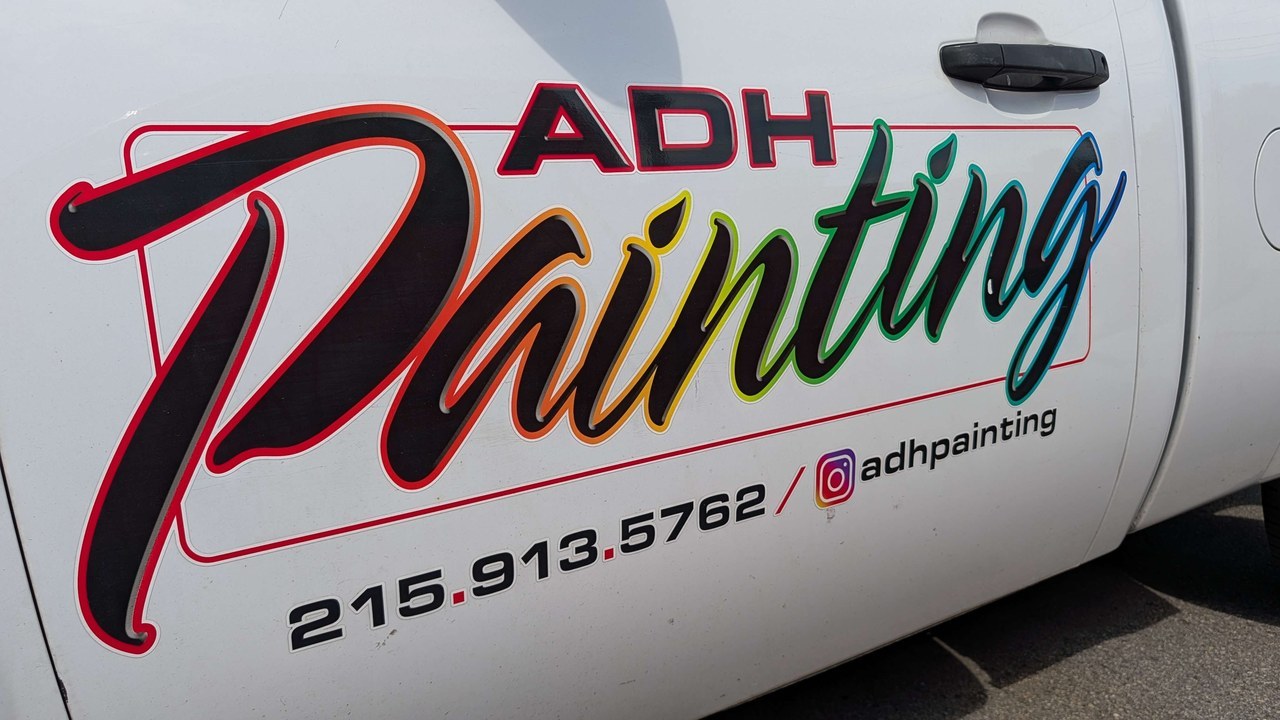 adh painting truck door lettering