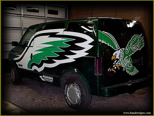 angelones philadelphia eagles van wrap